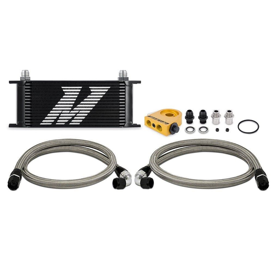 Mishimoto Performance Universal Thermostatic Oil Cooler Kit, 16-Row Black