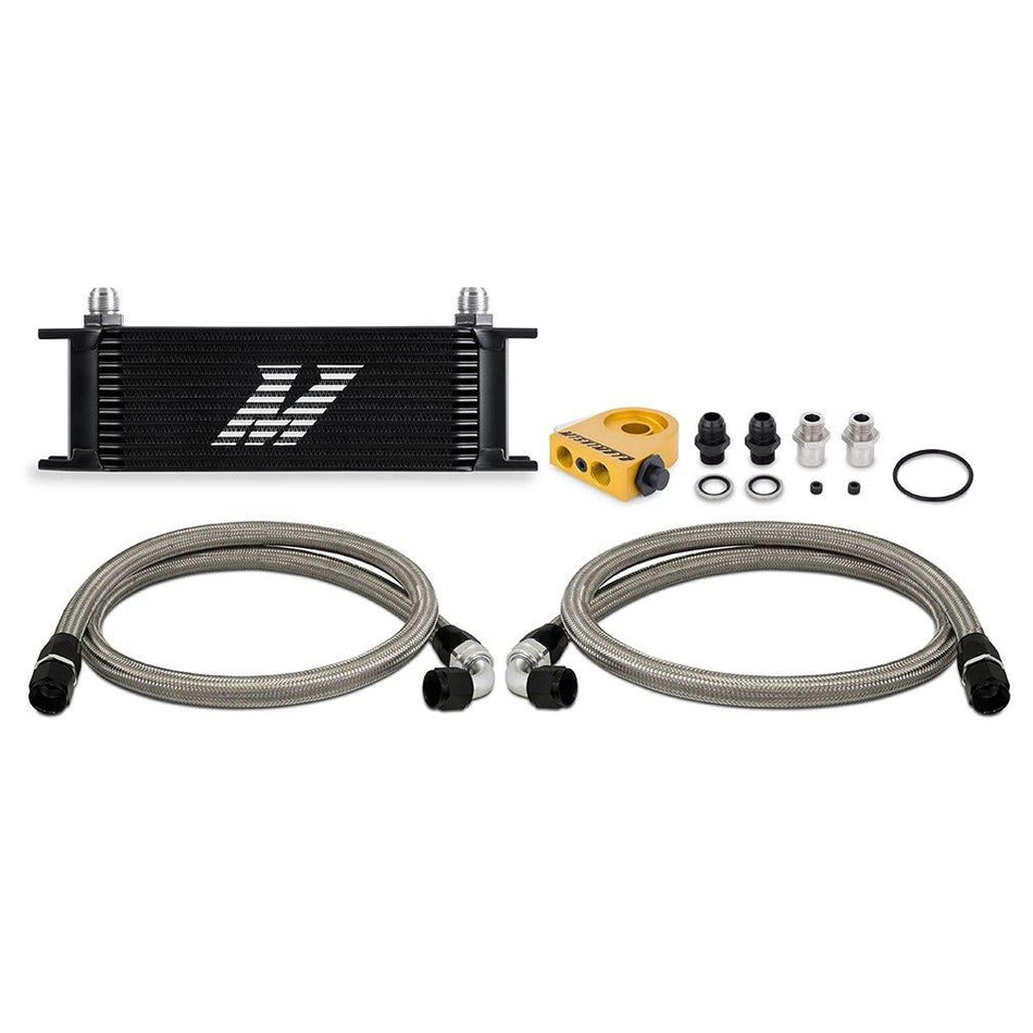 Mishimoto Performance Universal Thermostatic Oil Cooler Kit, 13-Row Black