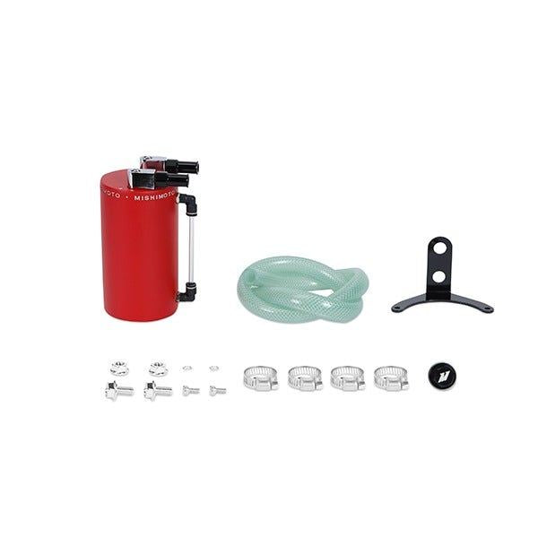 Mishimoto Aluminum Oil Catch Can - Large Upgrade Aftermarket Wrinkle Red