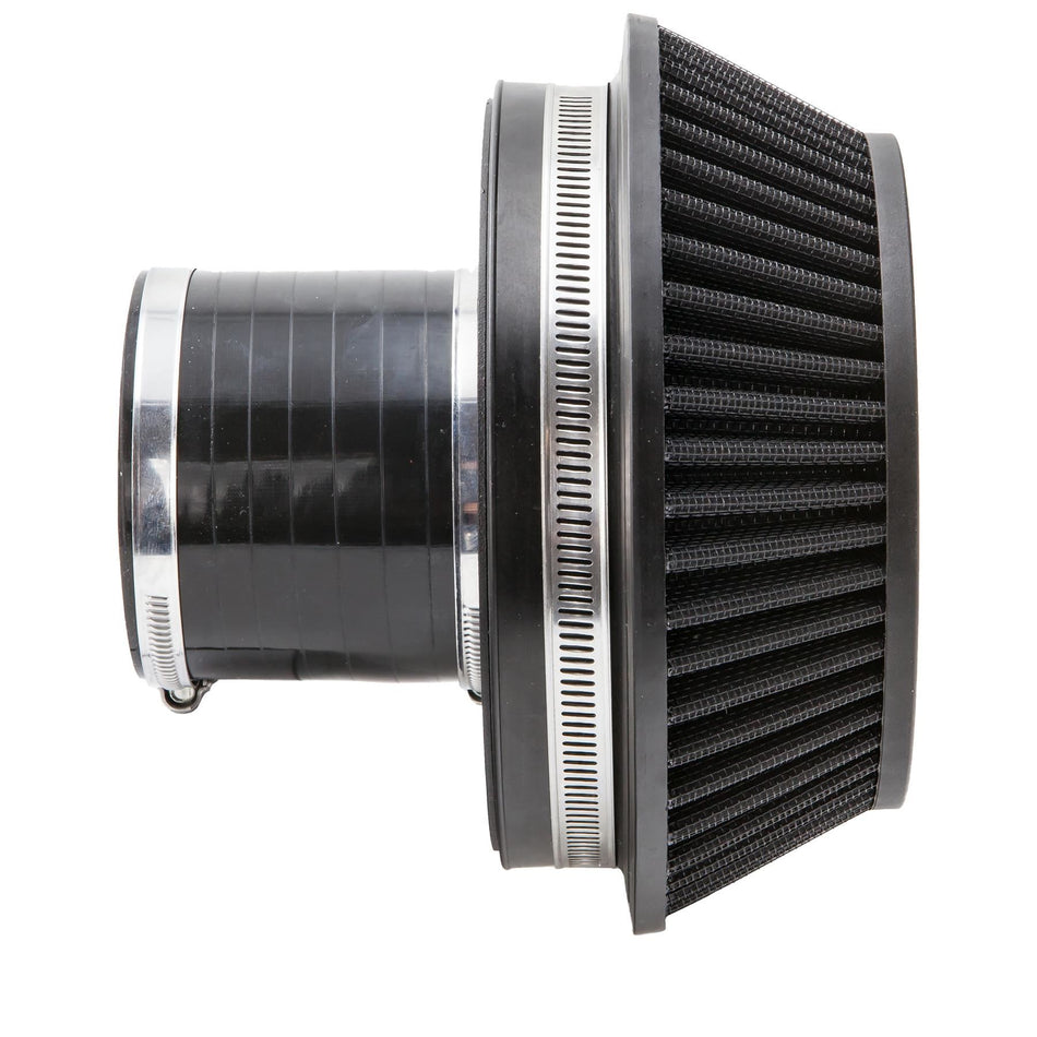 Ramair 80mm ID Neck Small Cone Pleated Air Filter W/ Velocity Stack and Coupling