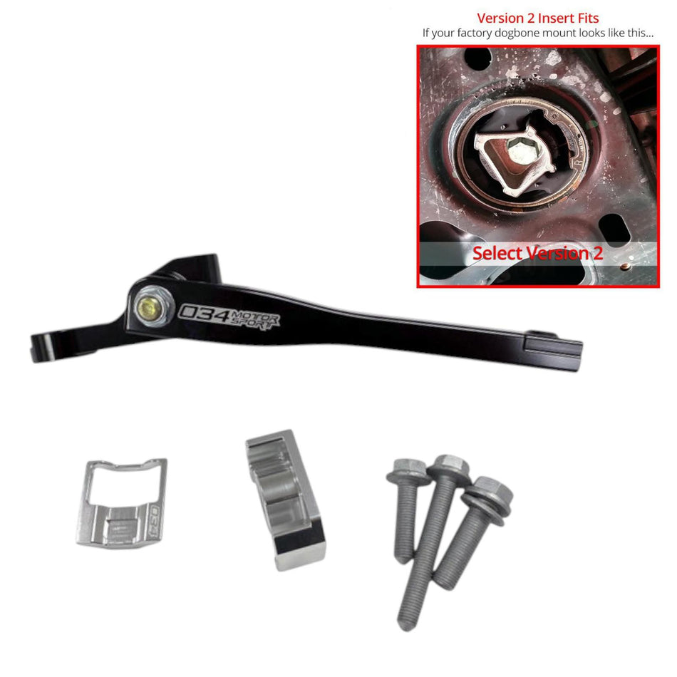 034 Motorsport Billet Spherical Dogbone Mount Inc 2 Inserts Audi RS3 8V/8Y Version2