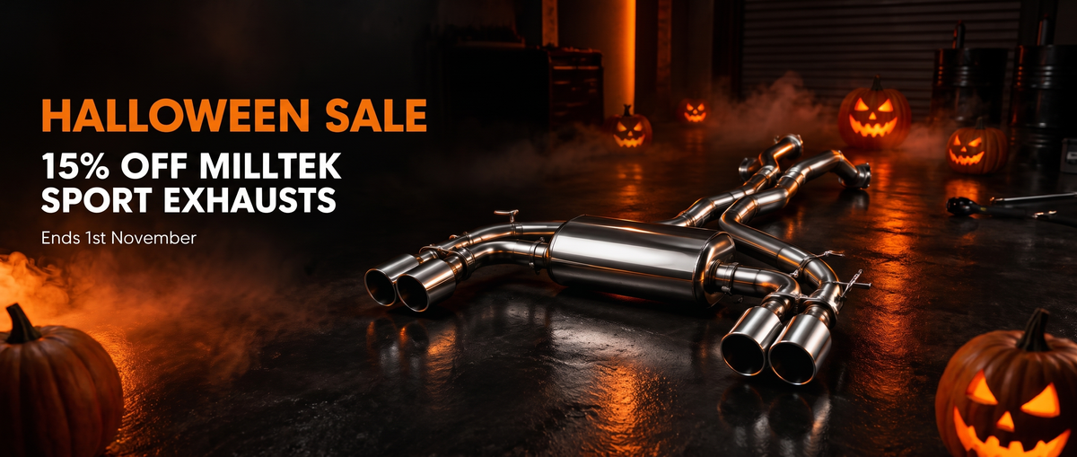 Halloween sale - 15% off Milltek Sport exhausts, ends 1st November