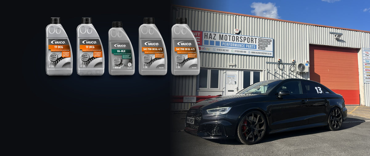 Audi RS3 8V fluid service kits - VAICO DSG, Haldex and differential oils with Haz Motorsport's RS3