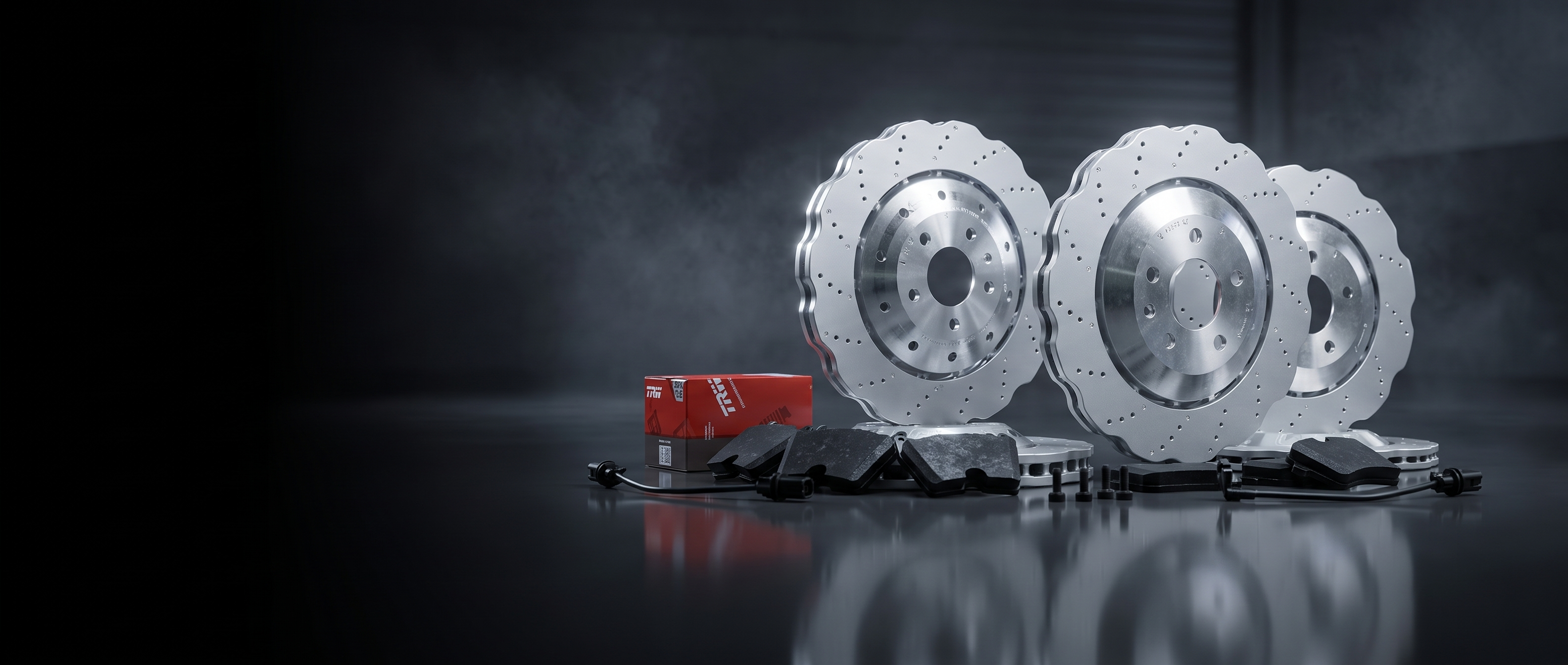 SHW Performance wavy drilled brake discs with TRW pads - HAZ Motorsport homepage banner