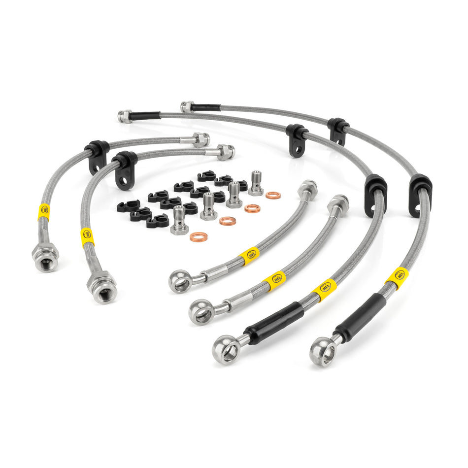 Hel Performance BMW 3 Series E90/E91/E92 M3 08- Stainless Steel Braided Brake Lines Kit