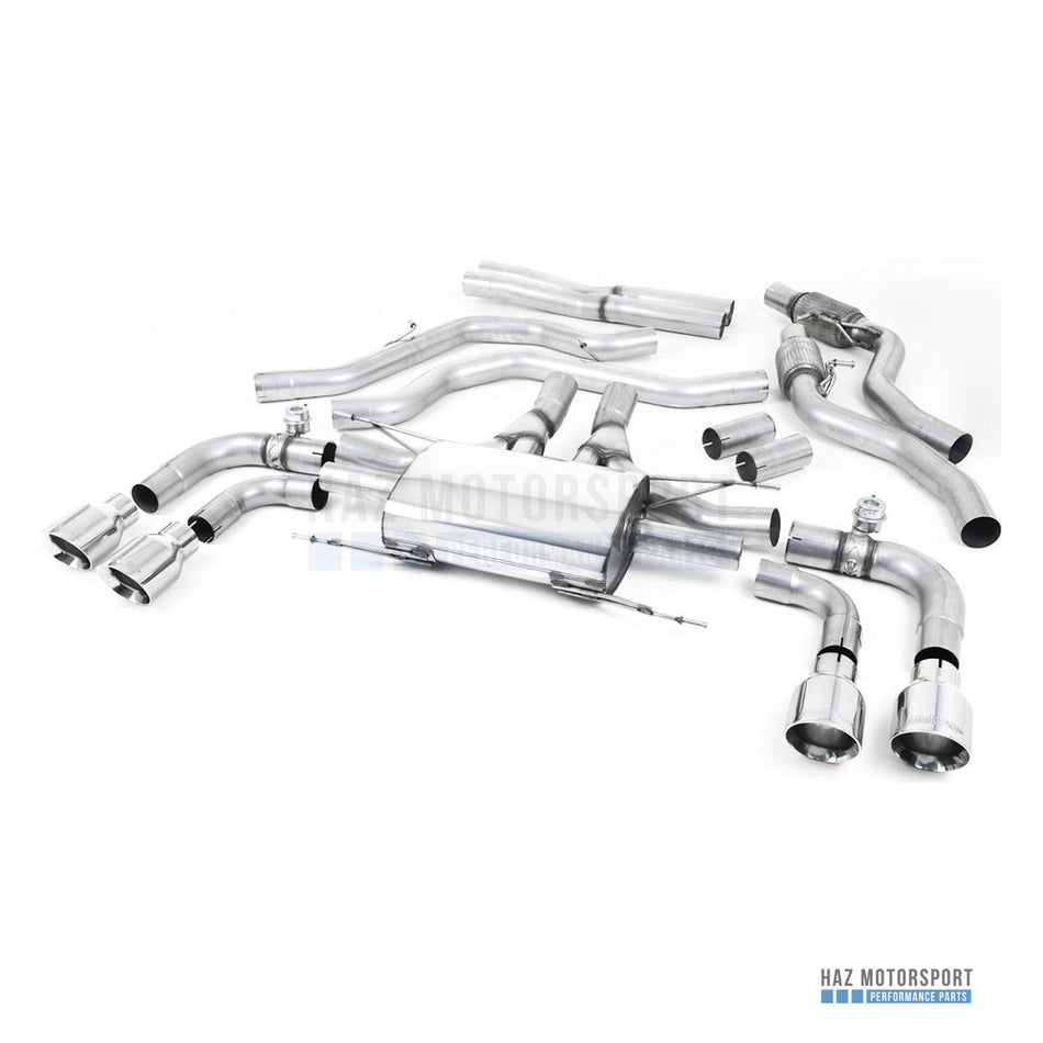 Milltek Sport Cat Back Exhaust – Alfa Romeo Giulia Quadrifoglio 2.9 V6 Bi-Turbo (2017 on) – photo 1