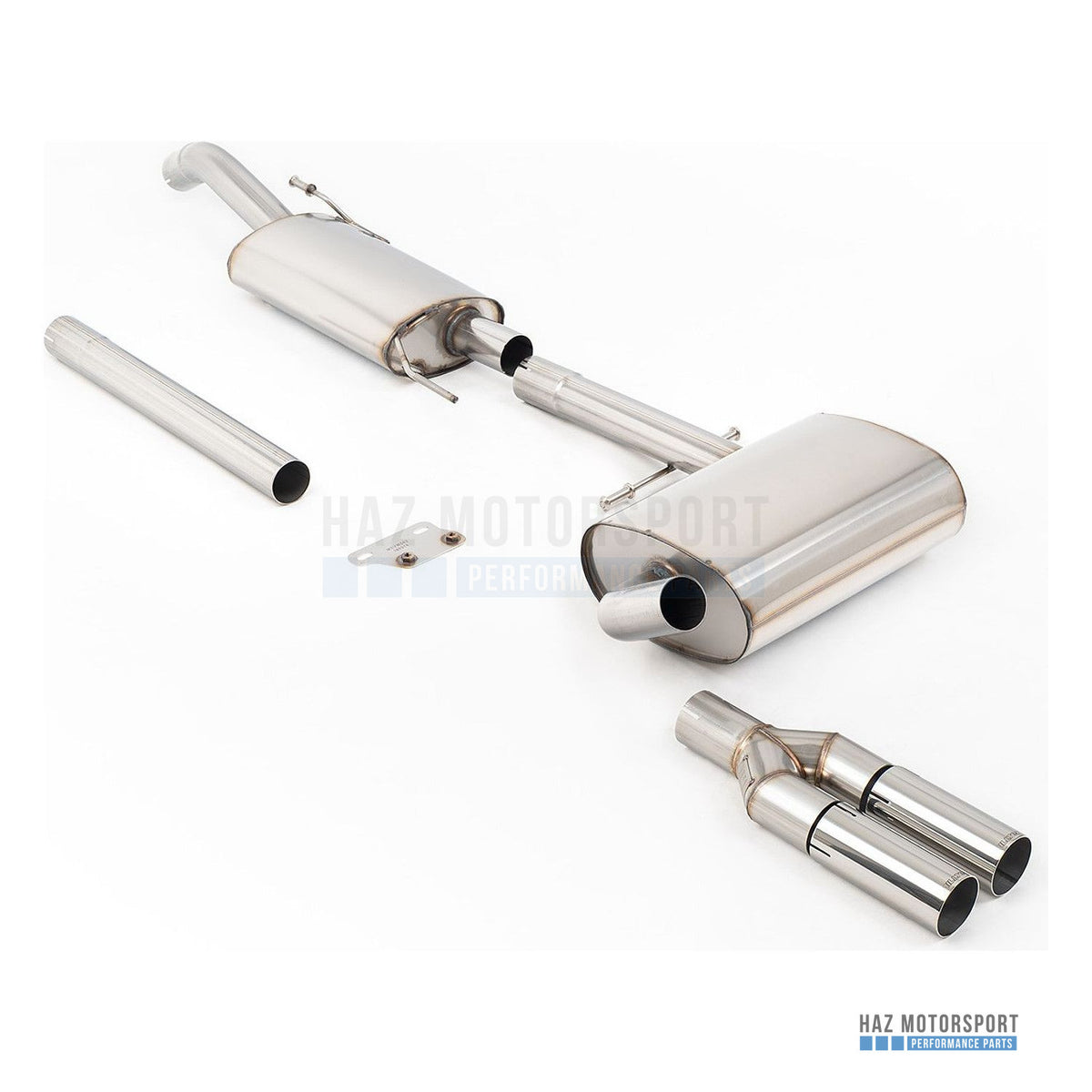 Milltek Sport 2.25" Cat Back Exhaust System with Twin Round OE Style Tips – VW Golf Mk3 GTI 2.0 8V / 16V & VR6 2.8 (1992–1998) – photo 1