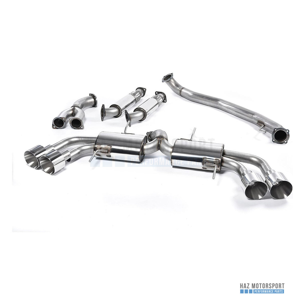 Milltek Sport Race (Loudest) 90mm Primary Cat Back Exhaust System with GT-127 Tips – Nissan GT-R R35 3.8 V6 Twin Turbo (2009–2015) – photo 1
