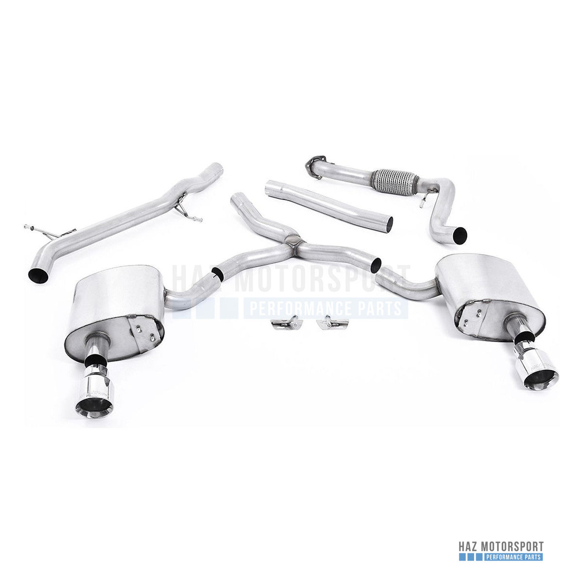 Milltek Sport Non-Resonated (Louder) Cat Back Exhaust – Audi A4 2.0 B9 Quattro (2016 on) – photo 1
