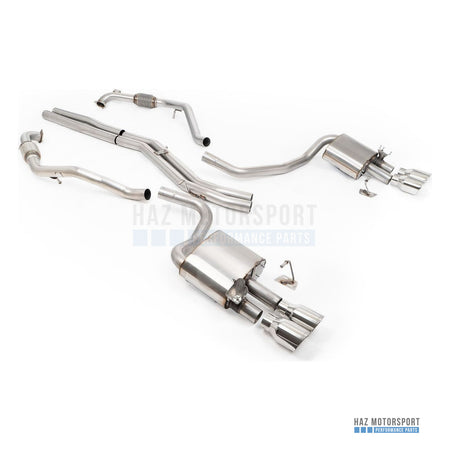 Milltek Sport Non-Resonated (Louder) Cat Back Exhaust – Audi S4/S5 B9 Sport Diff without Brace Bars (2017 on) – photo 1