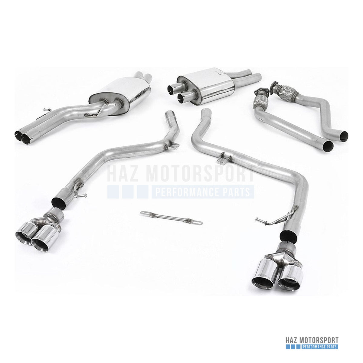 Milltek Sport Non-Resonated (Louder) Cat Back Exhaust – Audi S5 B8 (S tonic) (2009–2011) – photo 1