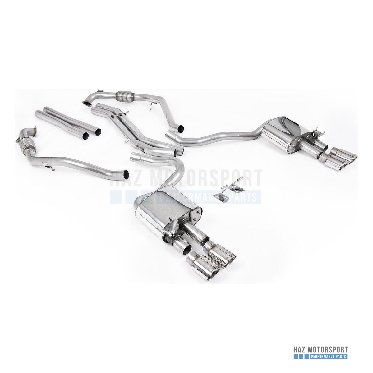 Milltek Sport Non-Resonated (Louder) Cat Back Exhaust – Audi S5 B9 Sport Diff models with Brace Bars (2017 on) – photo 2