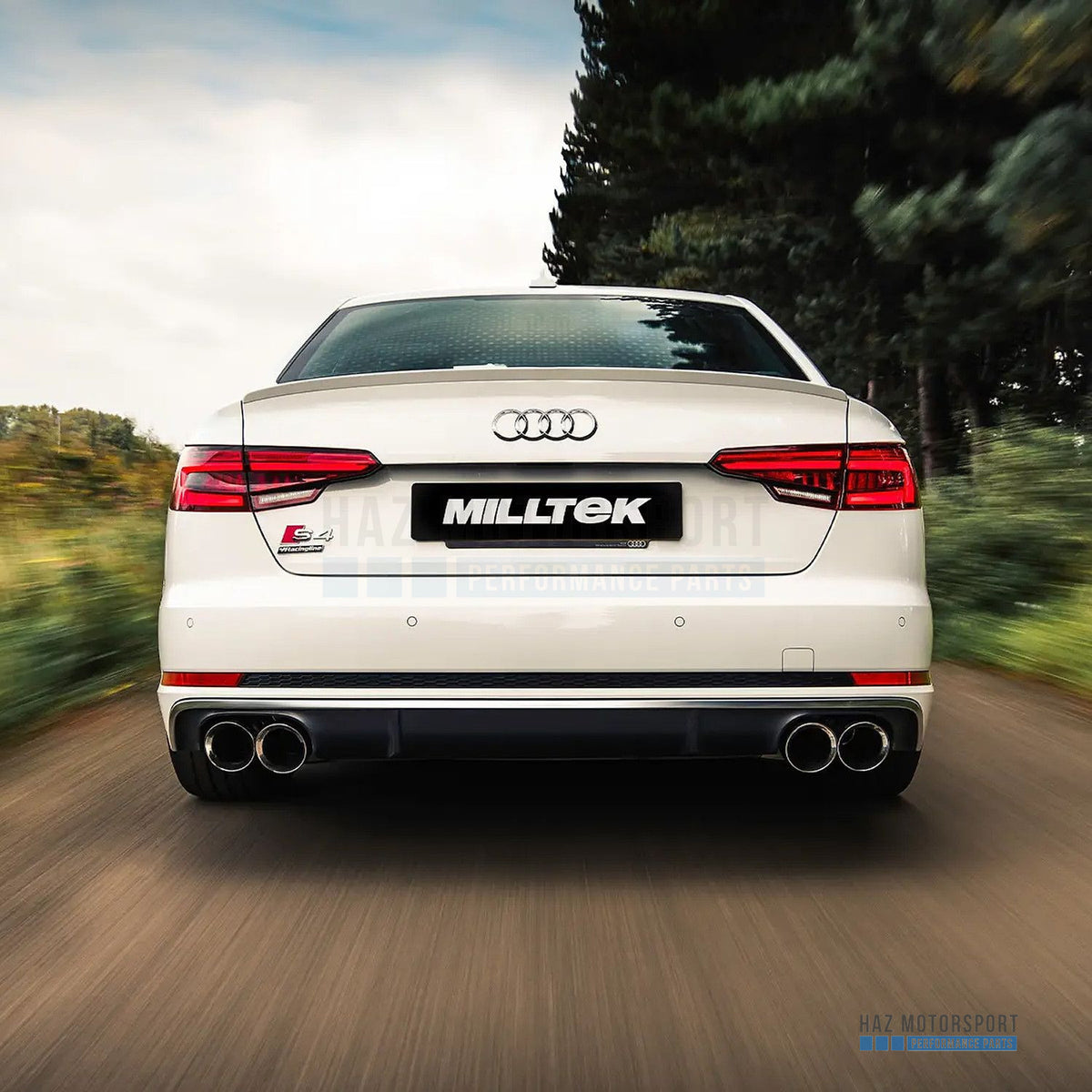 Milltek Sport Non-Resonated (Louder) Cat Back Exhaust – Audi S4 B9 Sport Diff without Brace Bars (2016 on) – photo 3