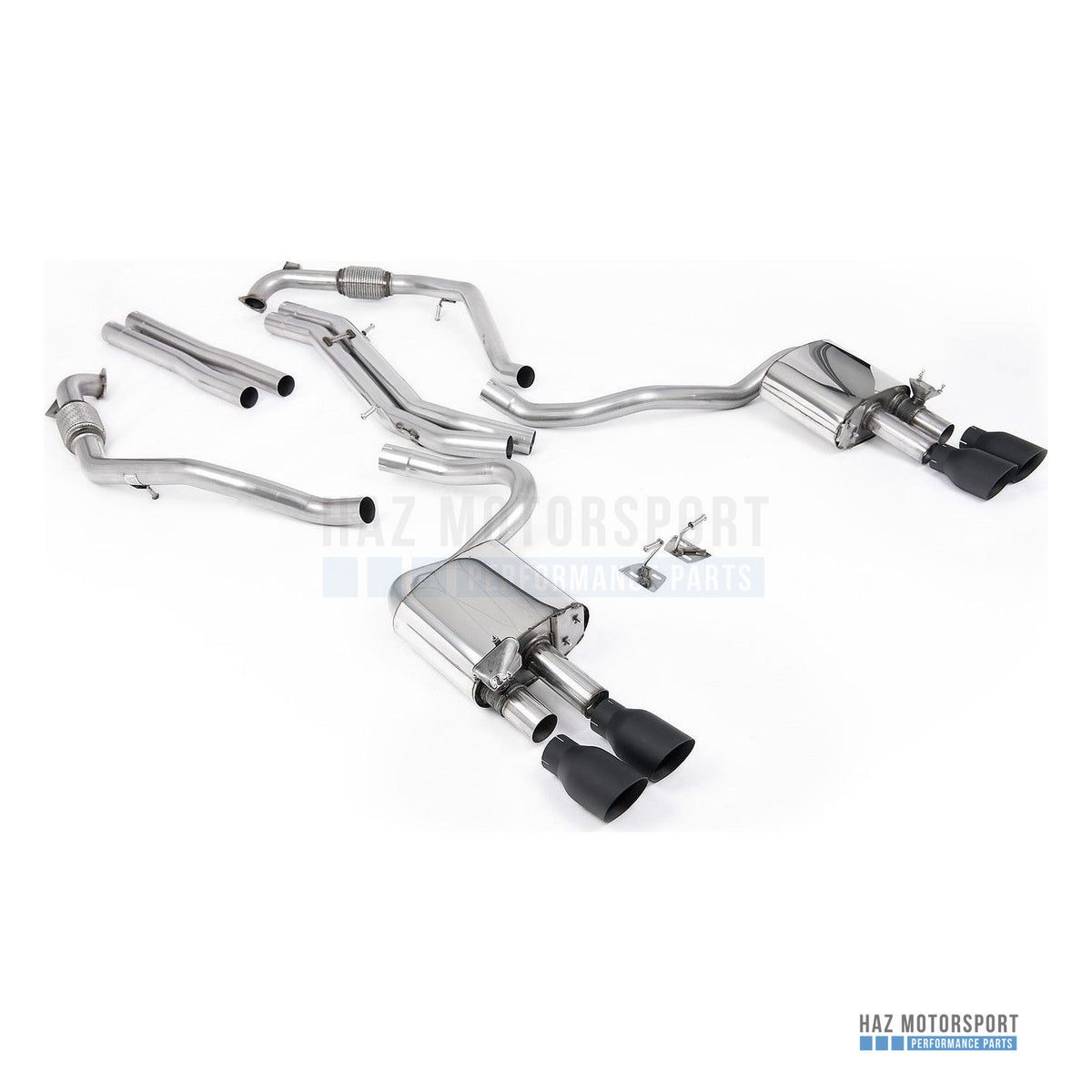 Milltek Sport Non-Resonated (Louder) Cat Back Exhaust – Audi S5 B9 Sport Diff models with Brace Bars (2017 on) – photo 3