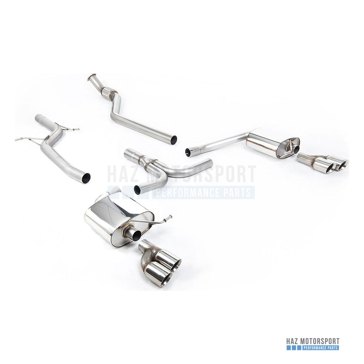 Milltek Sport Non-Resonated (Louder) Cat Back Exhaust – Audi A4 2.0 B8 S line (Manual) (2008–2011) – photo 4