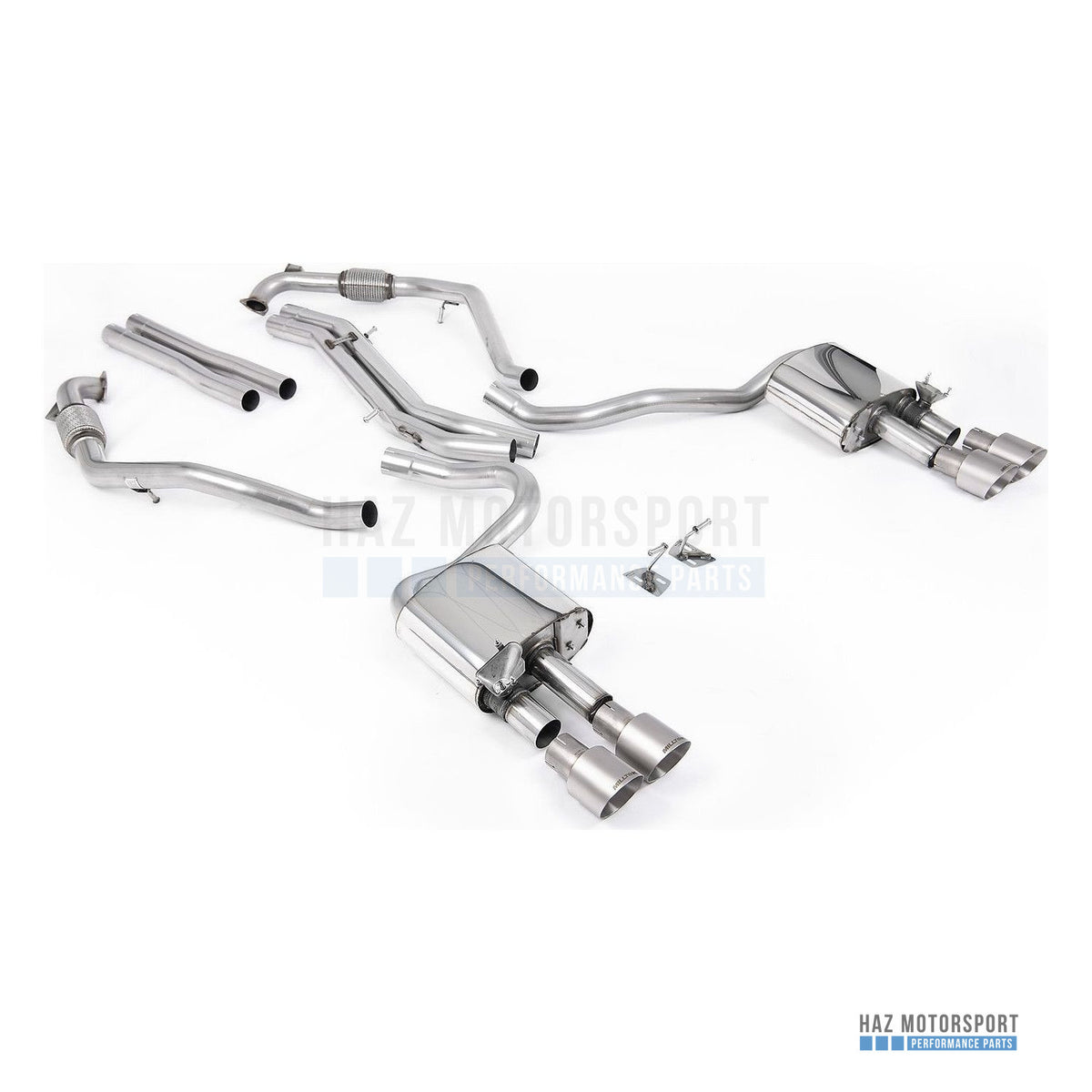 Milltek Sport Non-Resonated (Louder) Cat Back Exhaust – Audi S5 B9 Sport Diff models with Brace Bars (2017 on) – photo 4
