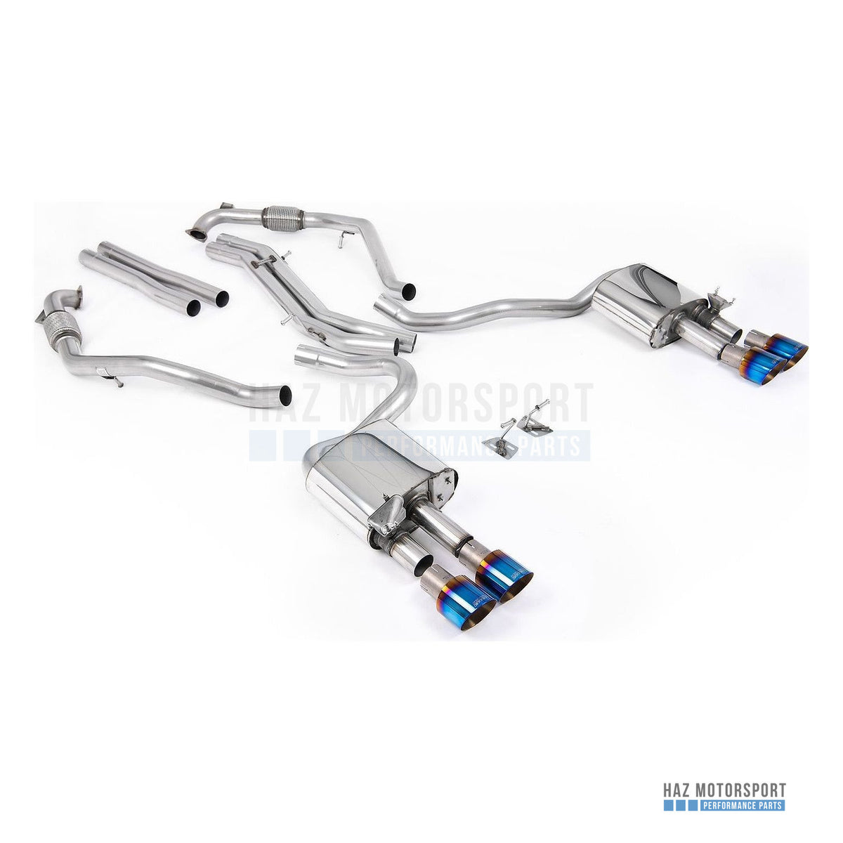 Milltek Sport Non-Resonated (Louder) Cat Back Exhaust – Audi S5 B9 Sport Diff models with Brace Bars (2017 on) – photo 5