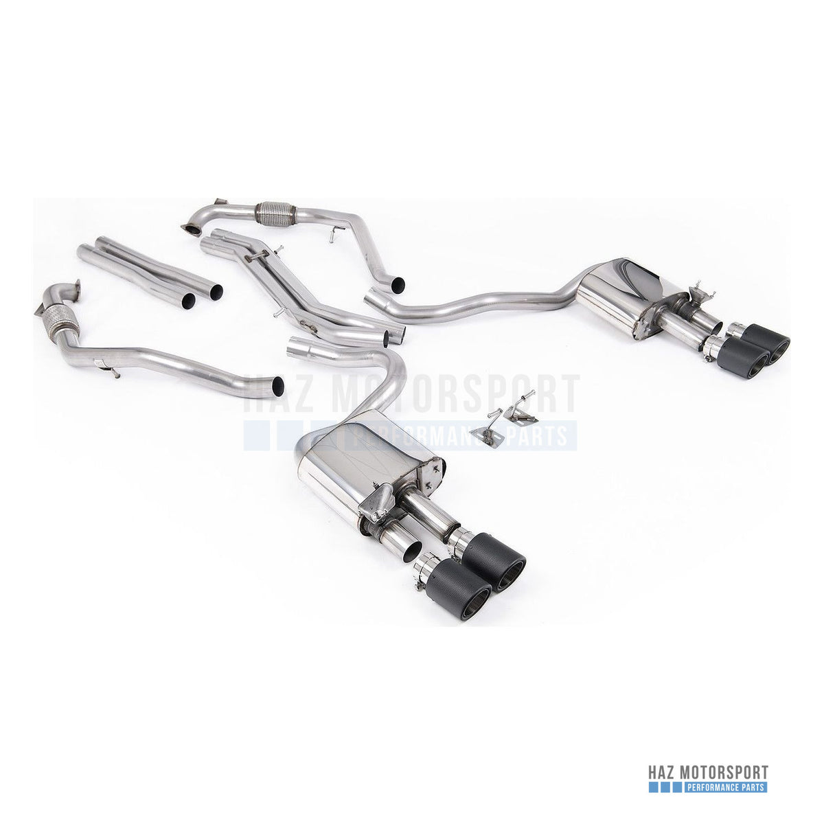 Milltek Sport Non-Resonated (Louder) Cat Back Exhaust – Audi S5 B9 Sport Diff models with Brace Bars (2017 on) – photo 6