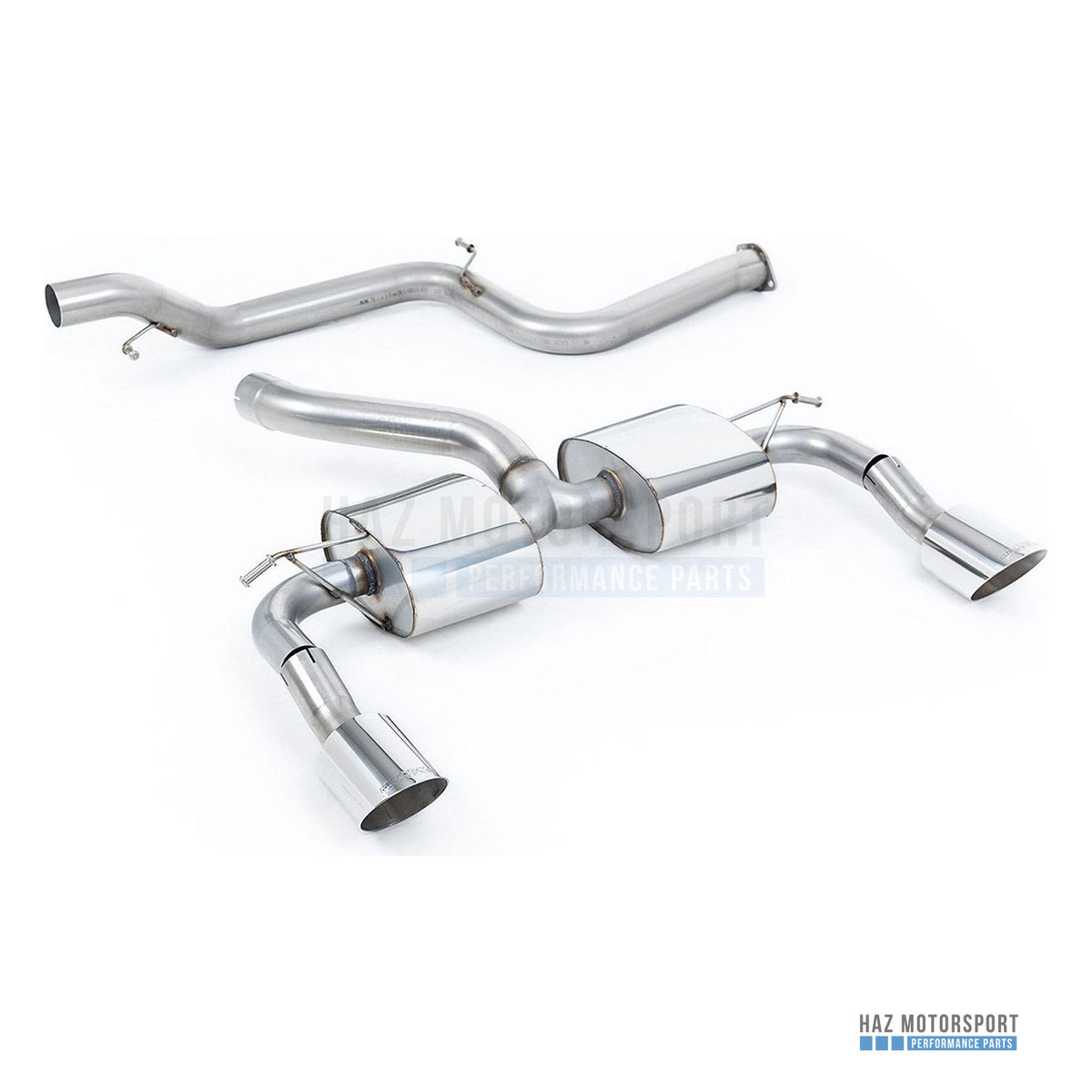 Milltek Sport Non-Resonated (Louder) Cat Back Exhaust – Ford Focus Mk2 RS (2009–2010) – photo 1