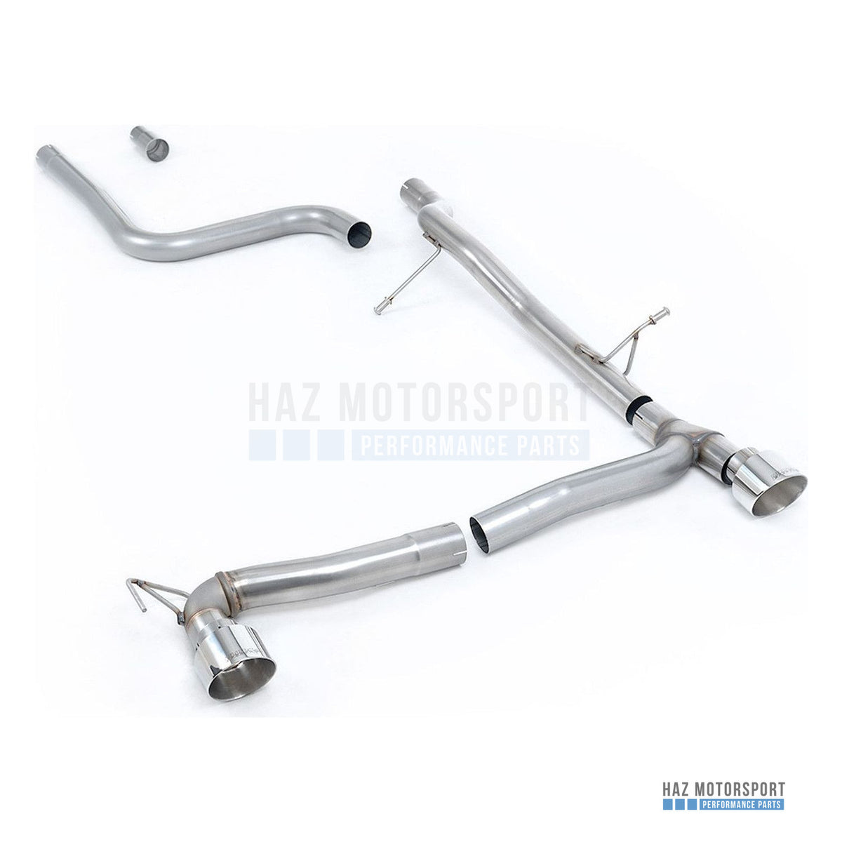 Milltek Sport Non-Resonated (Louder) Cat Back Exhaust – Ford Fiesta Mk8 1.0T ST Line (Dual Outlets) (2019 on) – photo 1