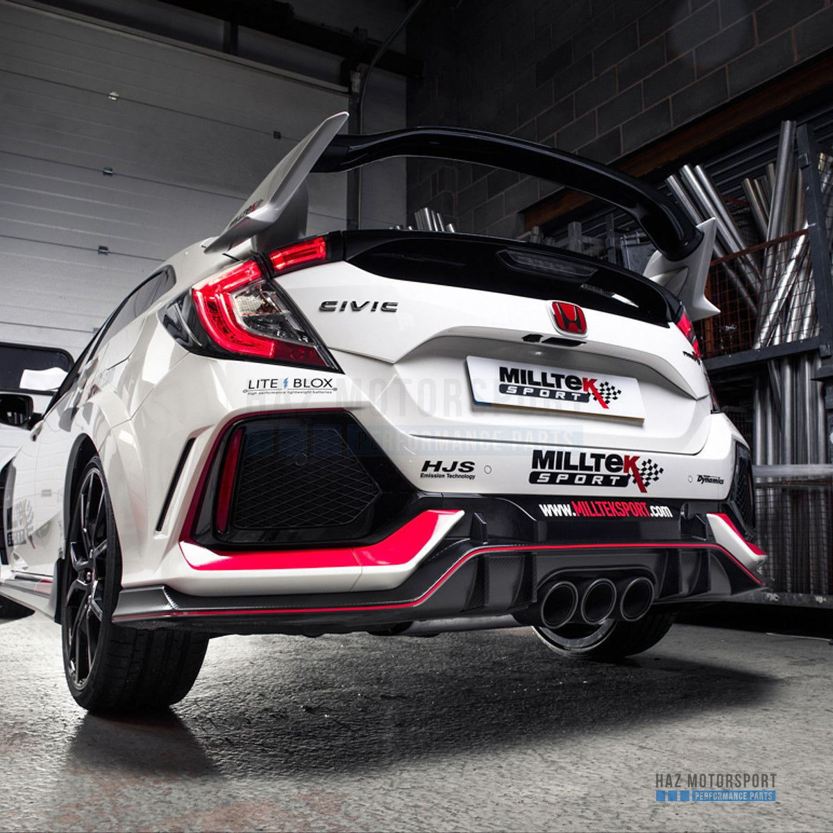 Milltek Sport Non-Resonated (Louder) Cat Back Exhaust – Honda Civic FK8 Type R (2017–2022) – photo 11