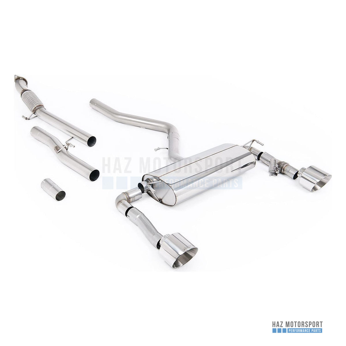 Milltek Sport Non-Resonated (Louder) Cat Back Exhaust – Hyundai/Kia Kona N (2022 on) – photo 1