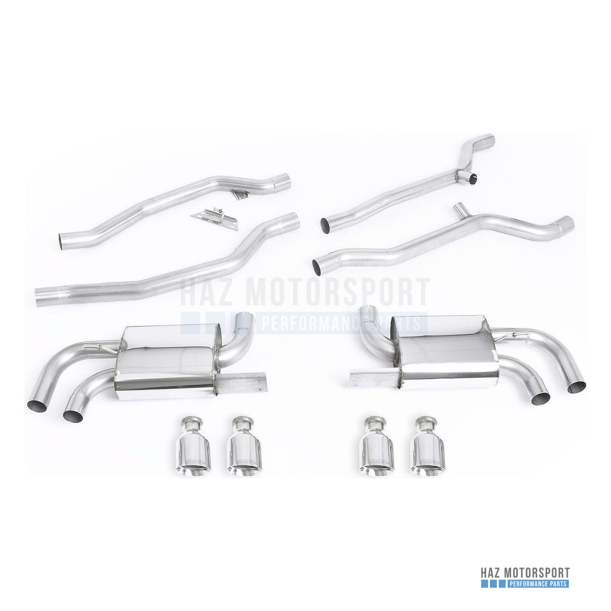 Milltek Sport Non-Resonated (Louder) Cat Back Exhaust – Porsche Cayenne 958 Turbo V8 (Pre-Facelift) (2010–2014) – photo 1