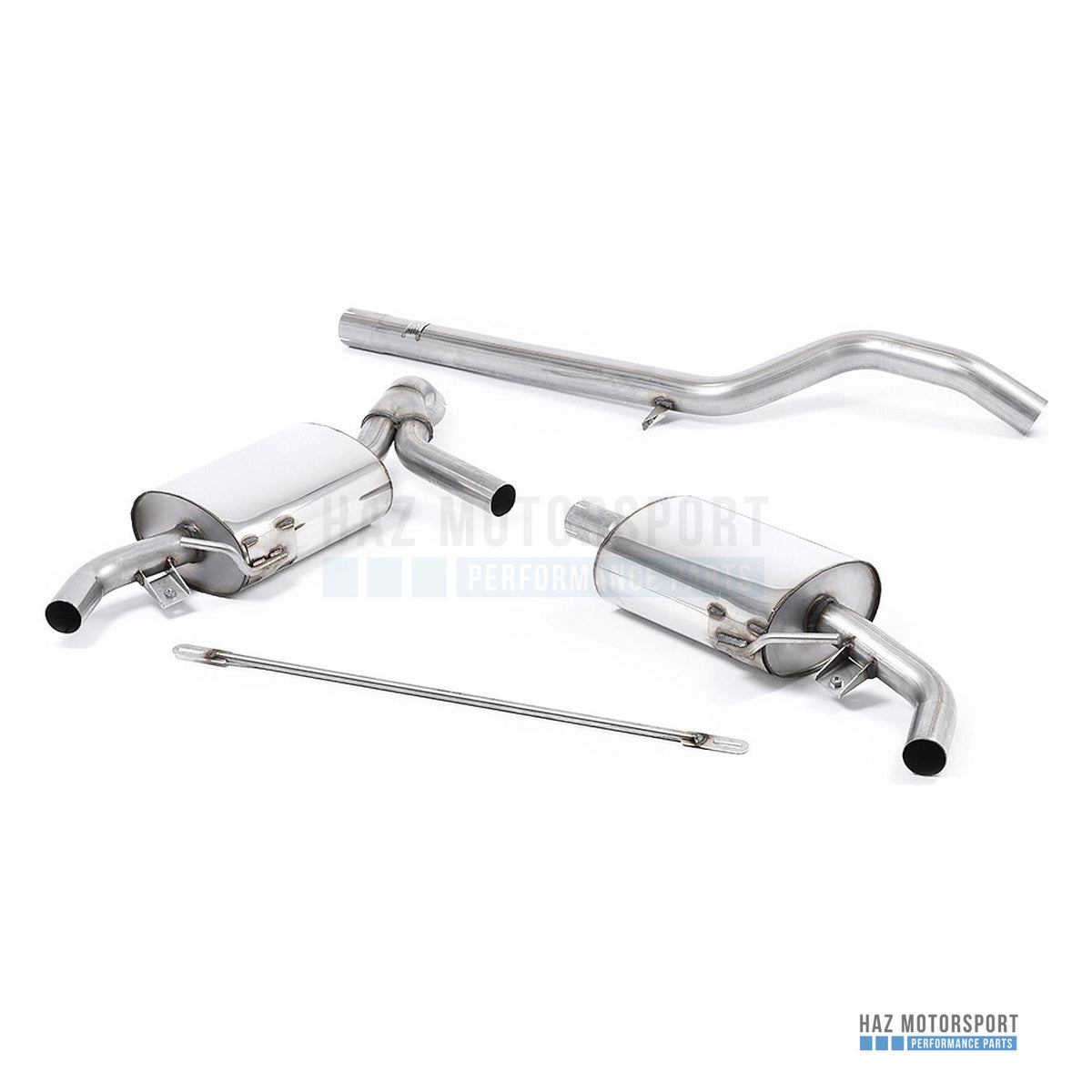 Milltek Sport Non-Resonated (Louder) Cat Back Exhaust – Renault Clio 200 (Inc. Cup) (2009–2012) – photo 1