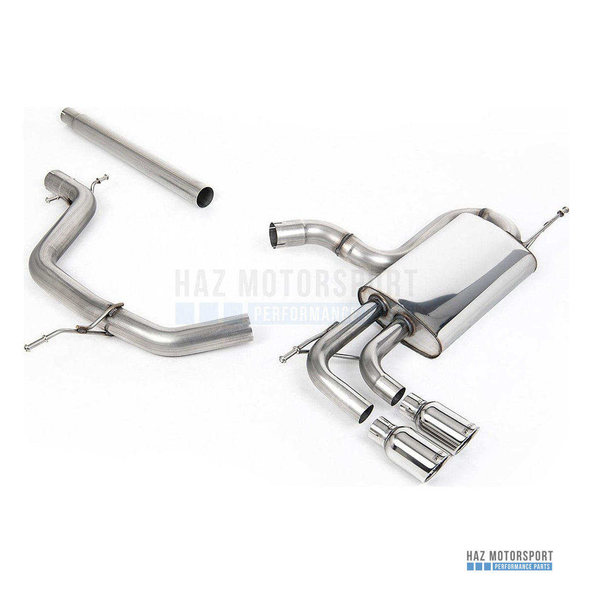 Milltek Sport Non-Resonated (Louder) Cat Back Exhaust – Seat Leon/Golf Mk6 GT 2.0 TDI 140PS (2004–2013) – photo 1