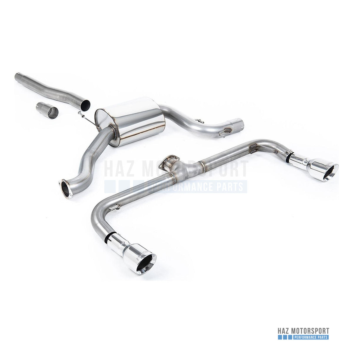 Milltek Sport Non-Resonated (Louder) Cat Back Exhaust – VW Scirocco GT 2.0 TSI 200PS (2008–2016) – photo 1