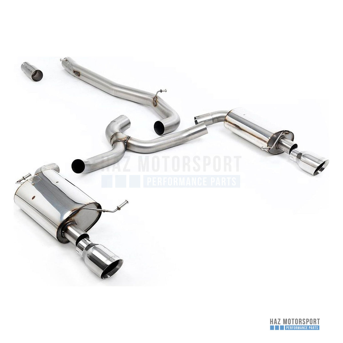 Milltek Sport Non-Resonated (Louder) Cat Back Exhaust – VW Golf 1.8 TSI Alltrack Mk7 (2016–2021) – photo 1