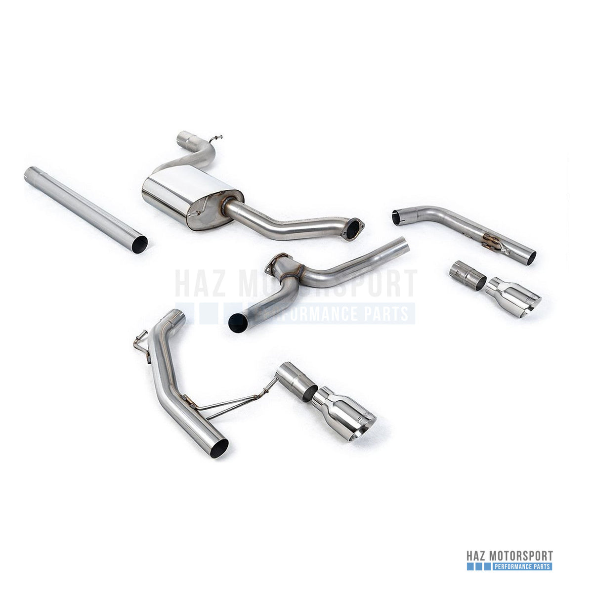 Milltek Sport Non-Resonated (Louder) Cat Back Exhaust – VW Jetta Mk7 GLI 2.0T (2019 on) – photo 1