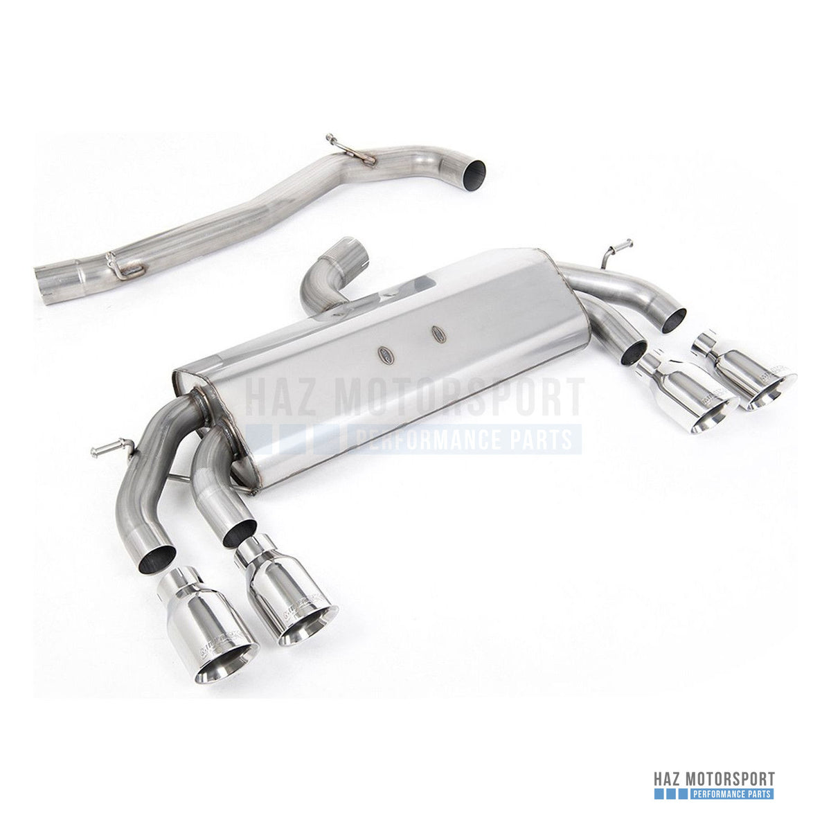 Milltek Sport Non-Resonated (Louder) Cat Back Exhaust – VW Golf R Mk7.5 2.0 TSI 310PS (2017–2021) – photo 1