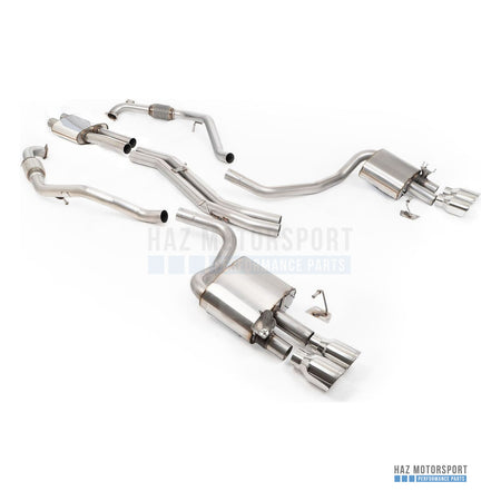 Milltek Sport Resonated (Quieter) Cat Back Exhaust – Audi S4/S5 B9 Sport Diff without Brace Bars (2017 on) – photo 1