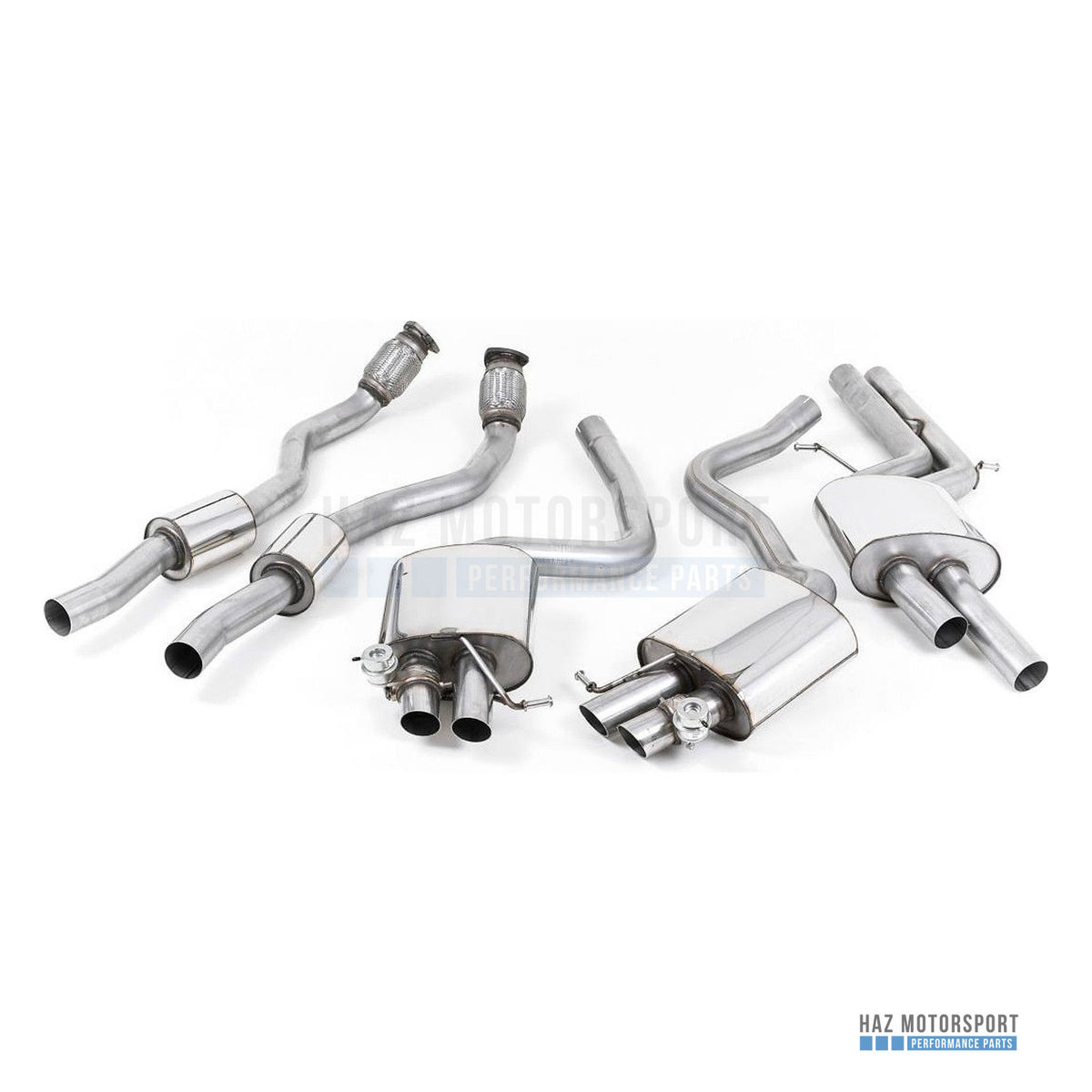 Milltek Sport Resonated (Quieter) Cat Back Exhaust – Audi RS4 B8 Avant (2012–2015) – photo 1