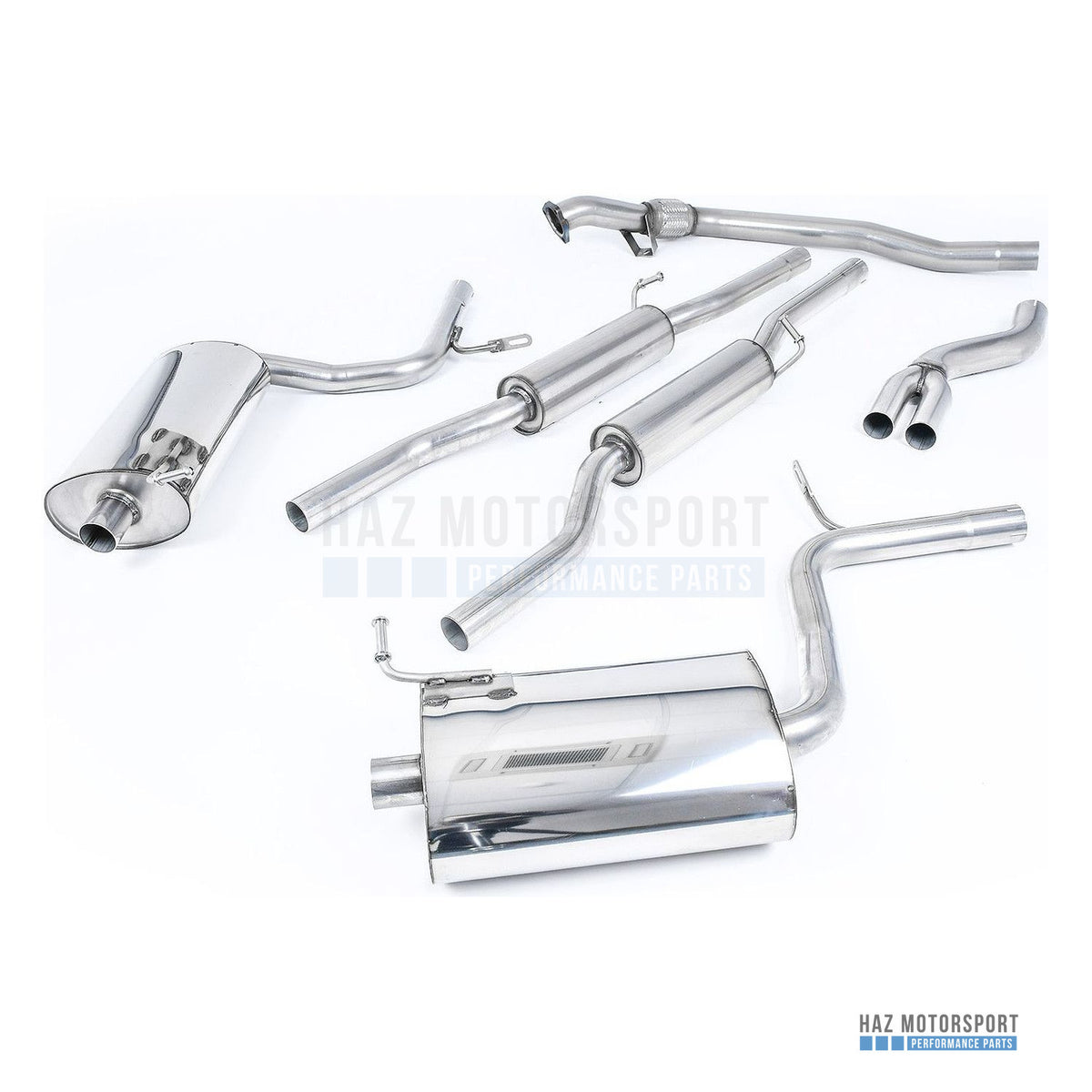Milltek Sport Resonated (Quieter) Cat Back Exhaust – Audi A4 1.8T B6 Quattro Avant (5-speed) (2001–2005) – photo 1