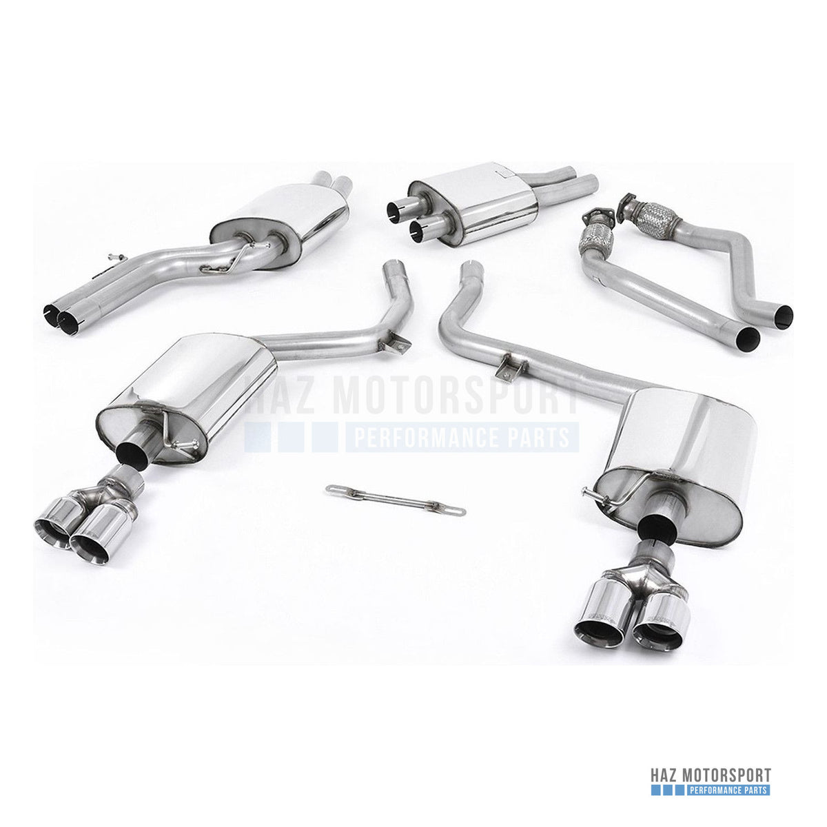 Milltek Sport Resonated (Quieter) Cat Back Exhaust – Audi S4 V6/S5 3.0 B8 Sportback (2009–2012) – photo 1