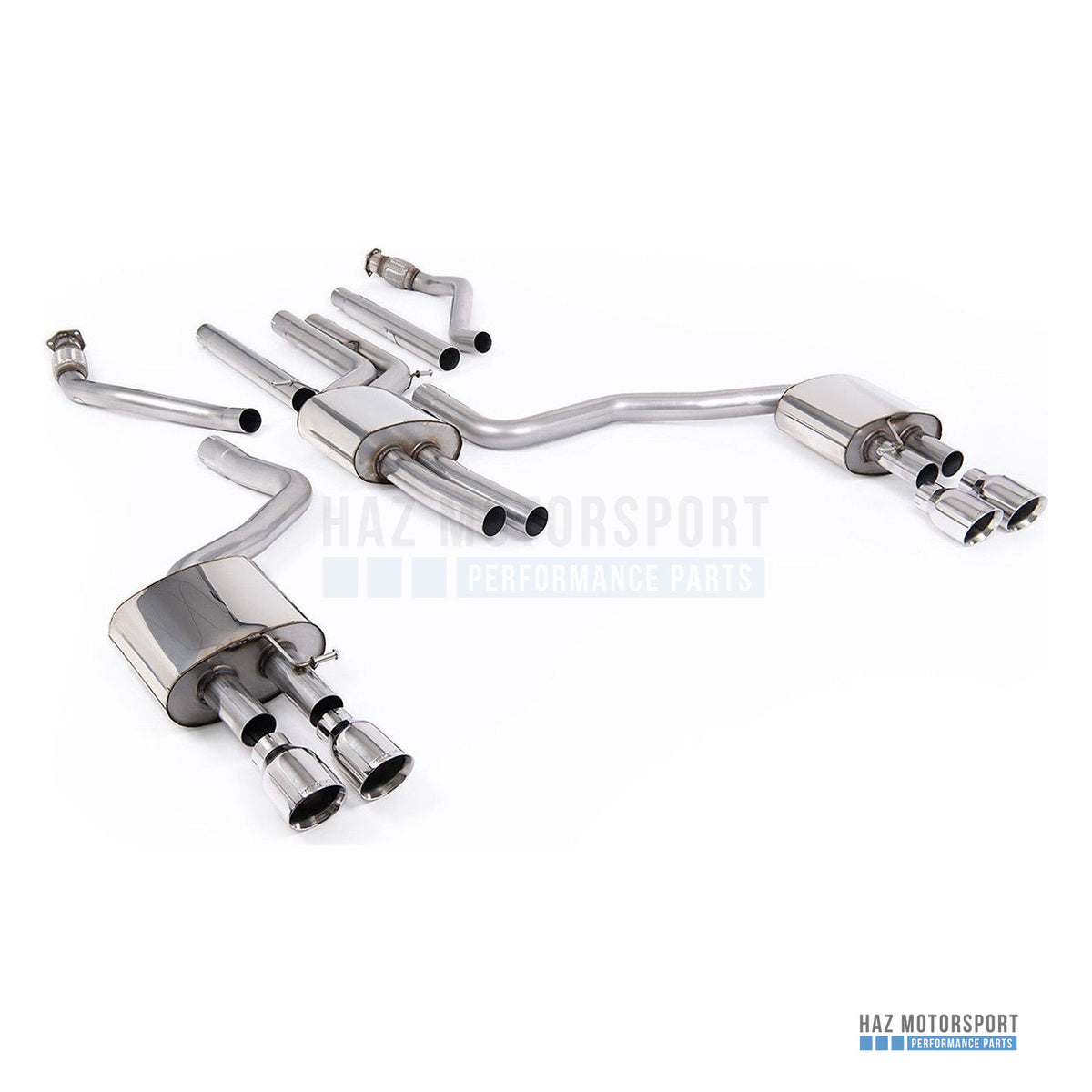 Milltek Sport Resonated (Quieter) Cat Back Exhaust – Audi A6 3.0 TFSI C7.5 (2015–2018) – photo 1