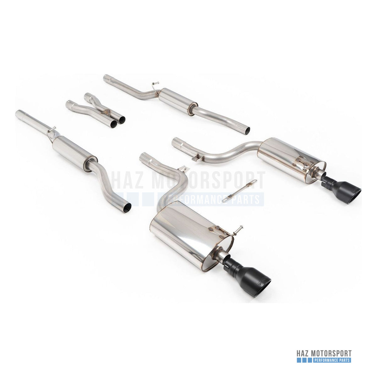 Milltek Sport Resonated (Quieter) Cat Back Exhaust – Audi A4 V6/S4 V8 B6 (2003–2005) – photo 1