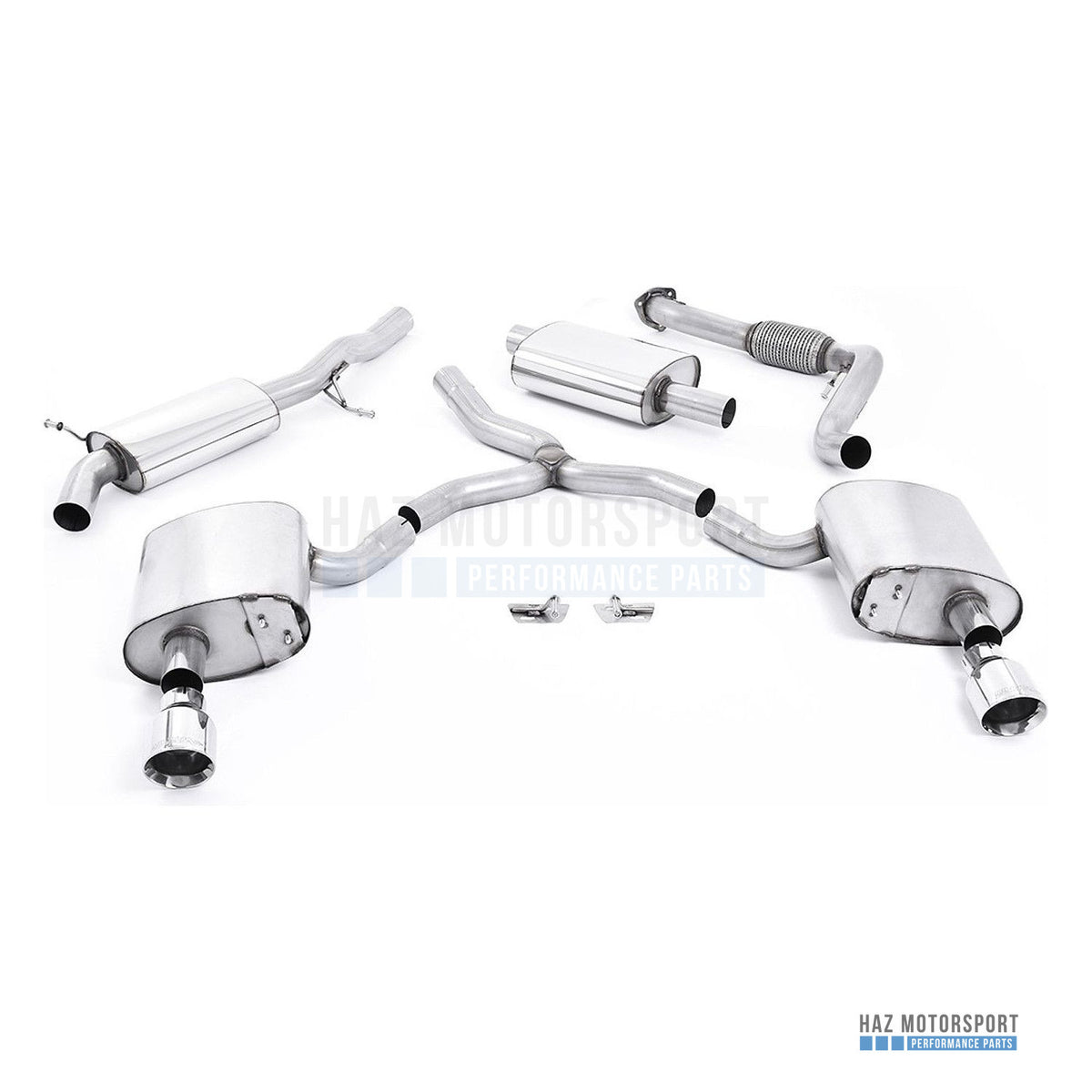 Milltek Sport Resonated (Quieter) Cat Back Exhaust – Audi A4 2.0 B9 Quattro (2016 on) – photo 1