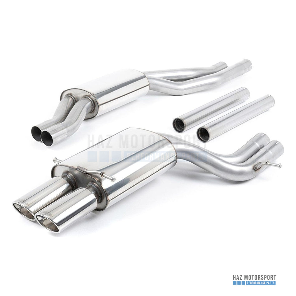 Milltek Sport Resonated (Quieter) 2.5" Cat Back Exhaust System, EC Approved – Audi RS4 B5 2.7 V6 Bi-Turbo Avant / Audi S4 B5 2.7T Quattro (1997–2002) – photo 1