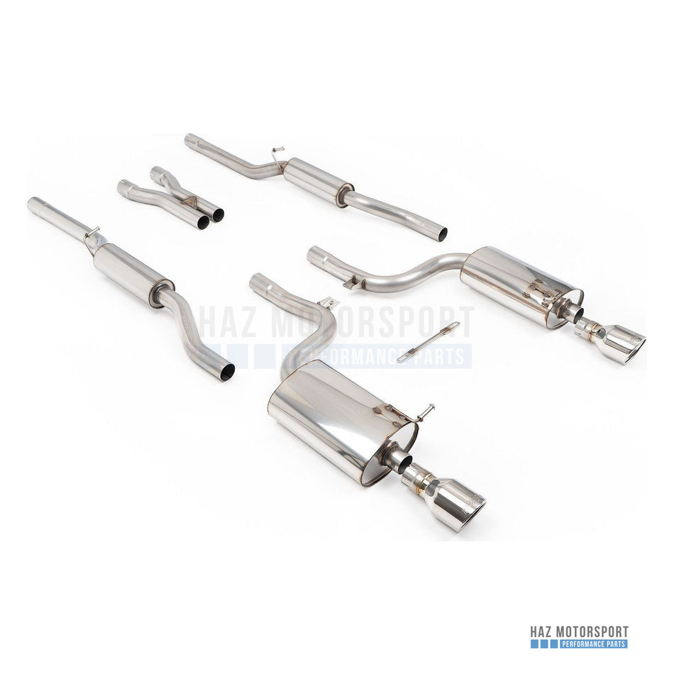 Milltek Sport Resonated (Quieter) 2.25" Cat Back Exhaust System with Polished JET-100 Tips – Audi A4 B6 3.0 V6 Quattro / Audi S4 B6 4.2 V8 (2001–2005) – photo 1