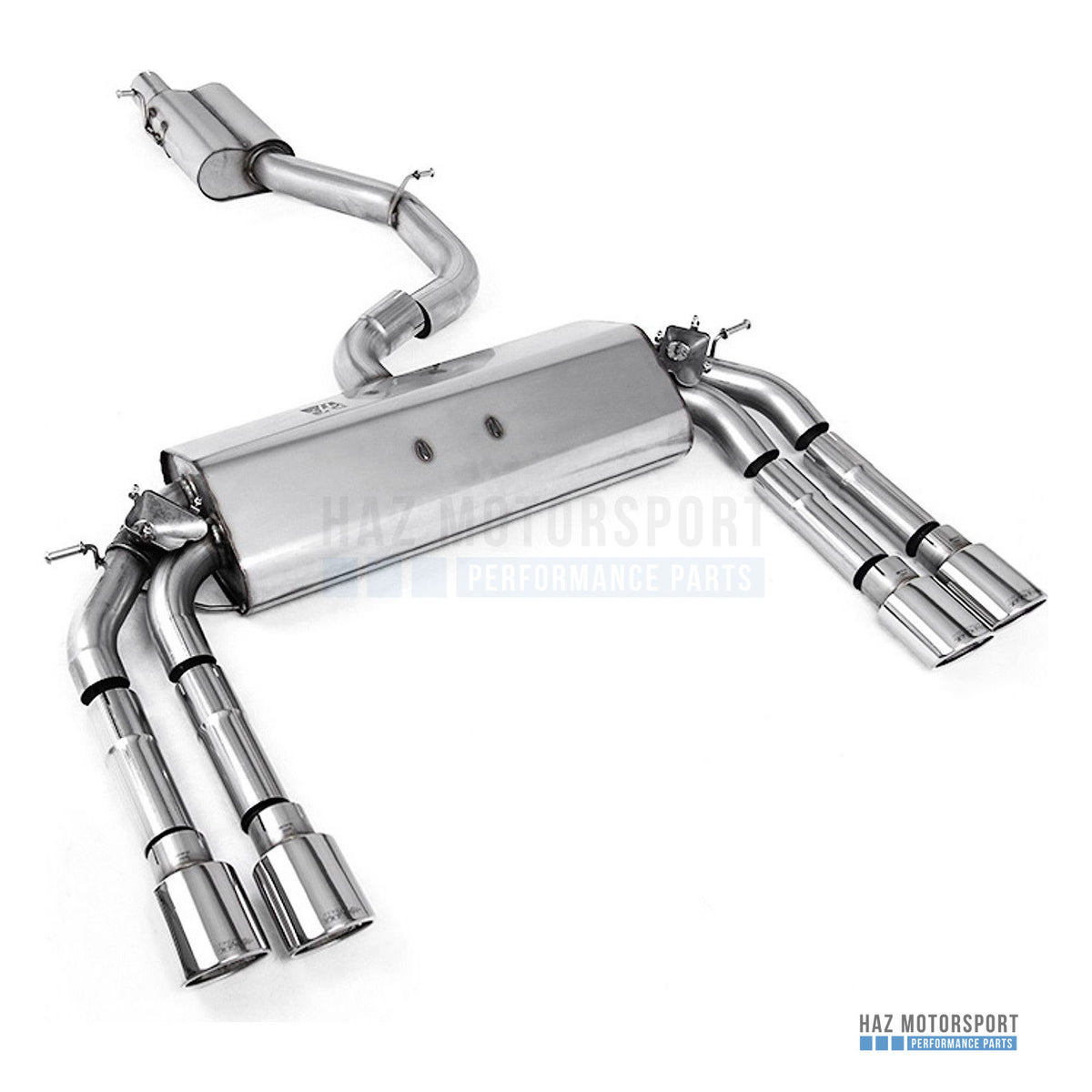 Milltek Sport Resonated (Quieter) Cat Back Exhaust – Audi S3 8V/V.2 (2013–2018) – photo 3