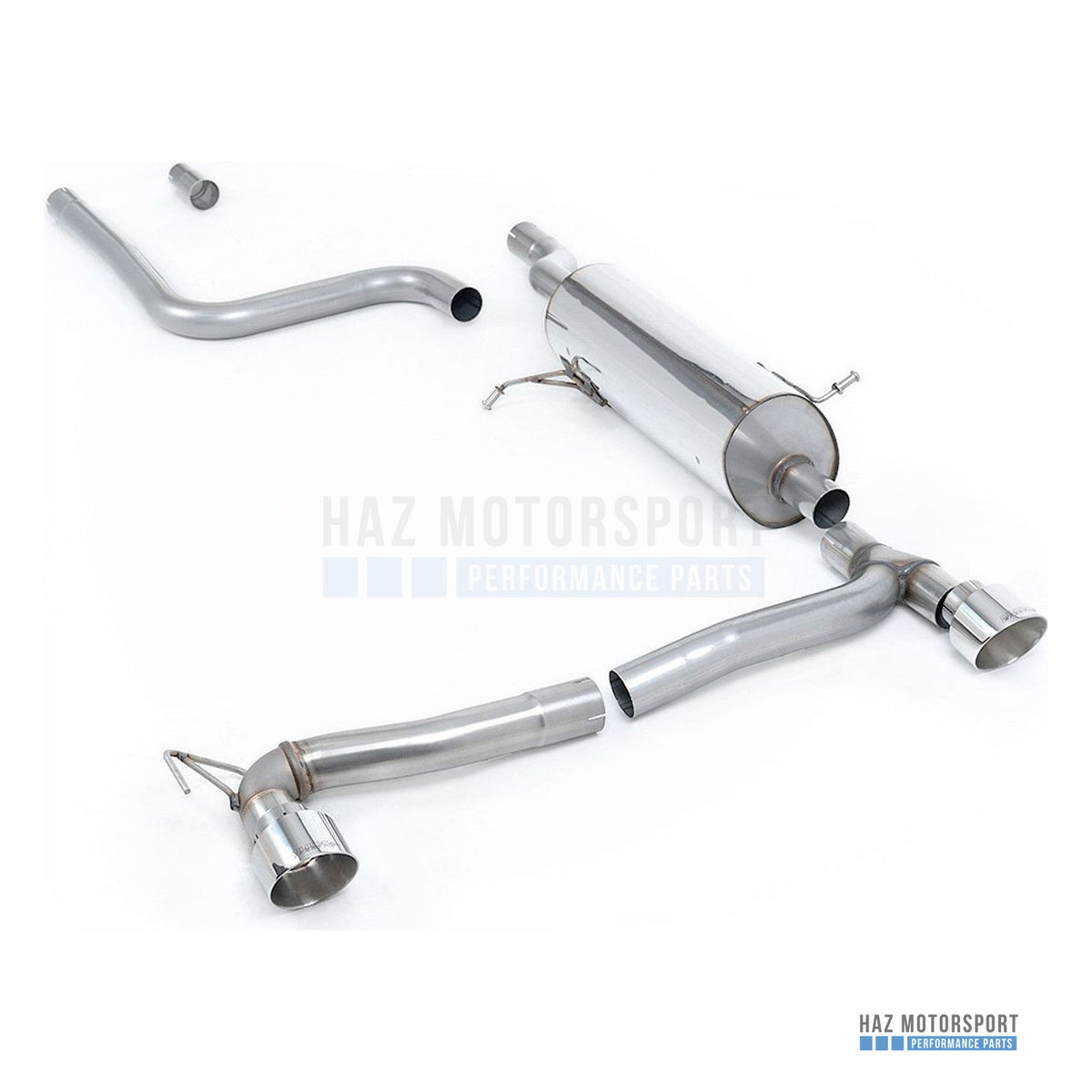 Milltek Sport Resonated (Quieter) Cat Back Exhaust – Ford Fiesta Mk8 1.0T ST Line (Dual Outlets) (2019 on) – photo 1