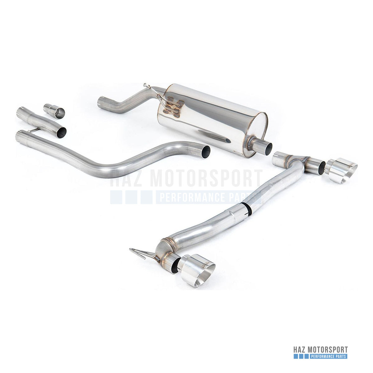 Milltek Sport Resonated (Quieter) GPF Back Exhaust – Ford Fiesta Mk8 1.0T ST Line Dual Outlets (2020 on) – photo 1