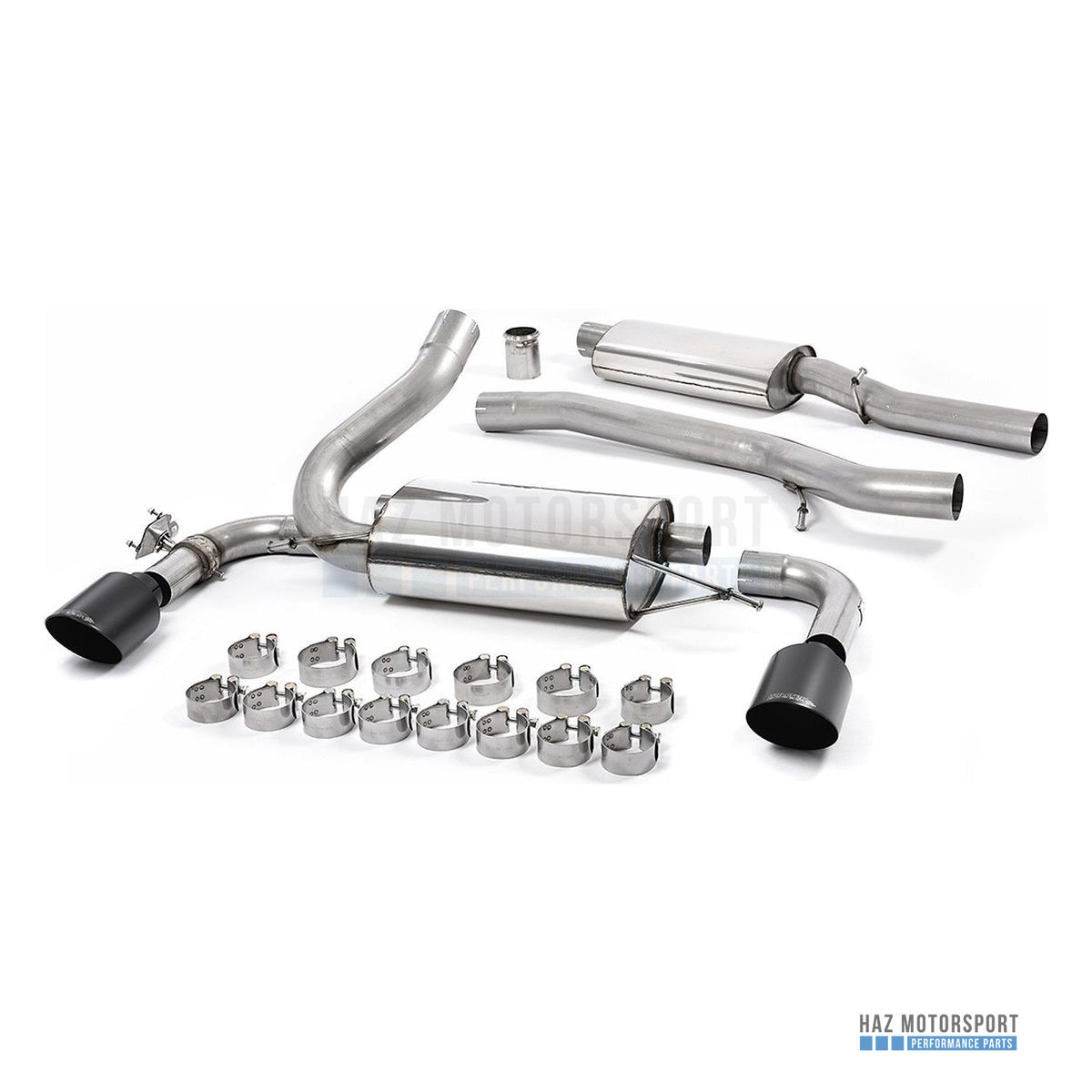 Milltek Sport Resonated (Quieter) Cat Back Exhaust – Ford Fiesta Mk8 1.0T ST Line (Dual Outlets) (2019 on) – photo 5