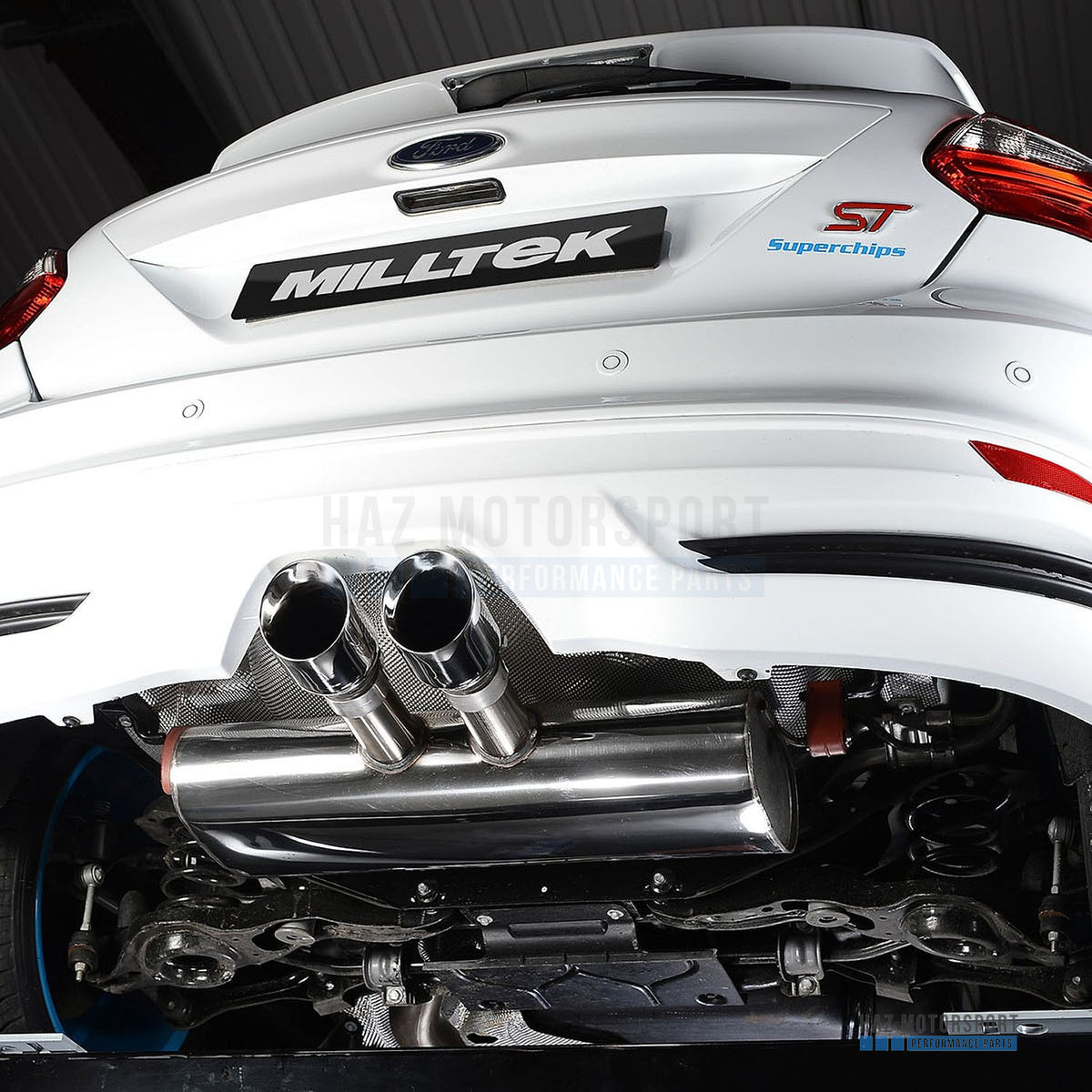 Milltek Sport Resonated (Quieter) Cat Back Exhaust – Ford Focus Mk3 ST 5 door Hatchback (2012–2018) – photo 8