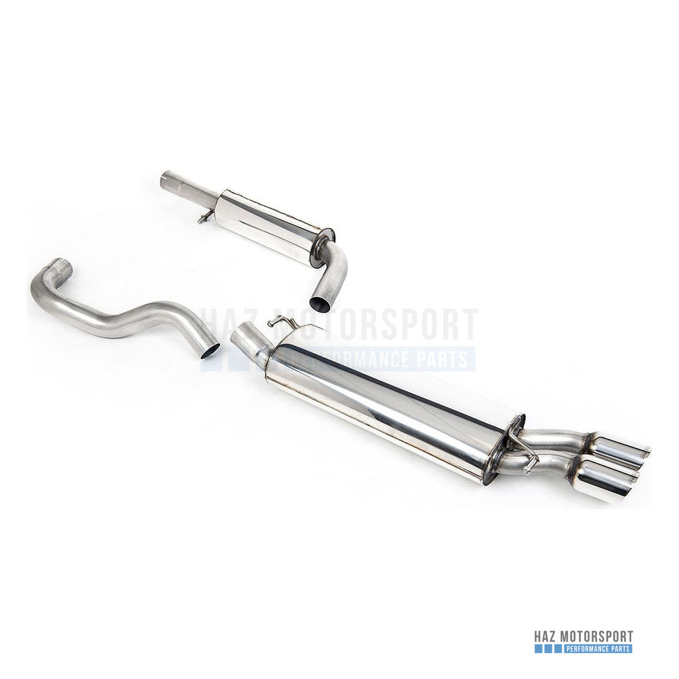Milltek Sport Resonated (Quieter) 2.5" Cat Back Exhaust System with Twin Polished GT-80 Tips – Seat Leon Mk1 1.8T / 1.9 TDI / VW Golf Mk4 GTI 1.8T / 1.9 TDI (1998–2005) – photo 1
