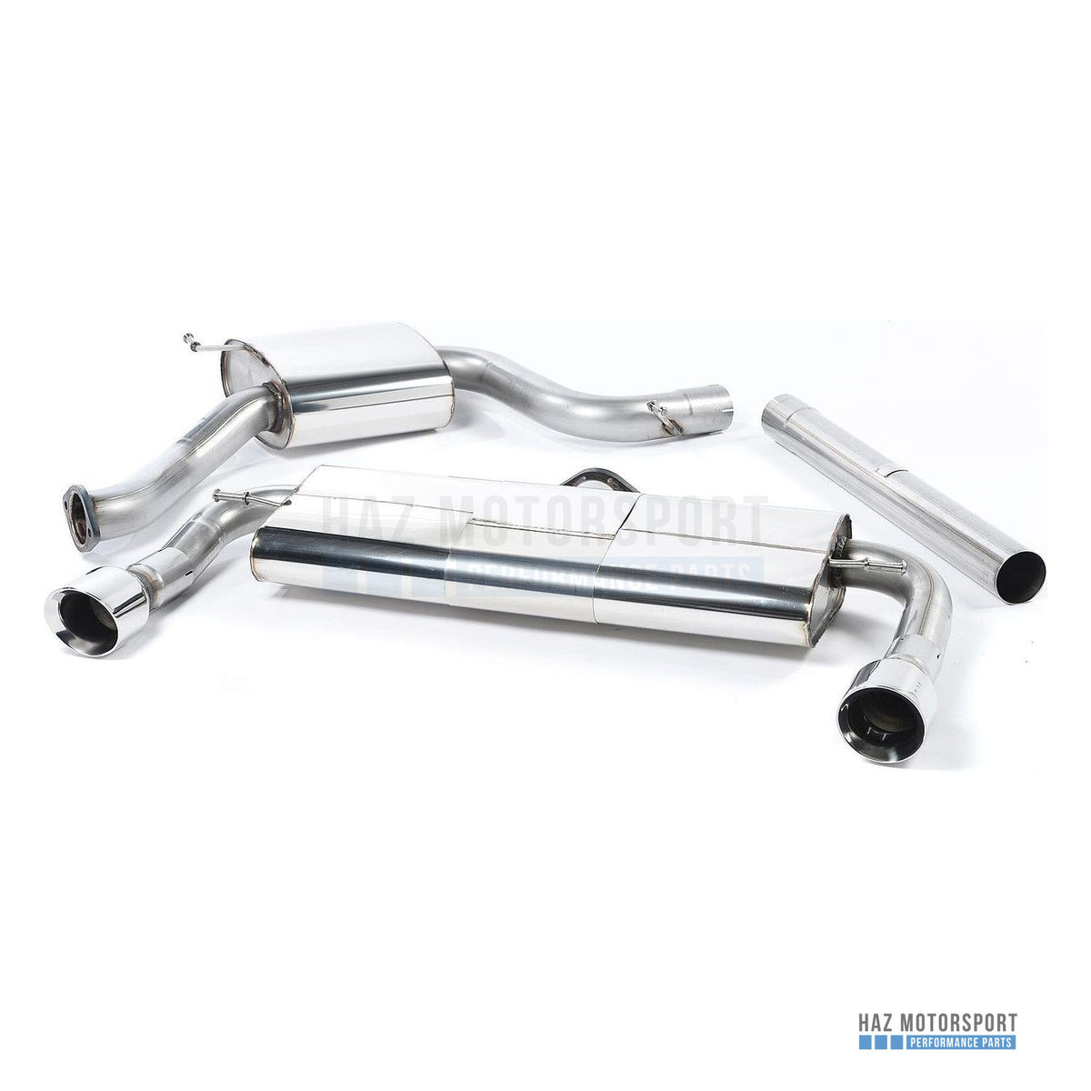 Milltek Sport Resonated (Quieter) Cat Back Exhaust – VW Golf GTI Mk7 Resonated (Quieter) Cat-Back Exhaust System with Matt Black Tips (2013–2016) – photo 1