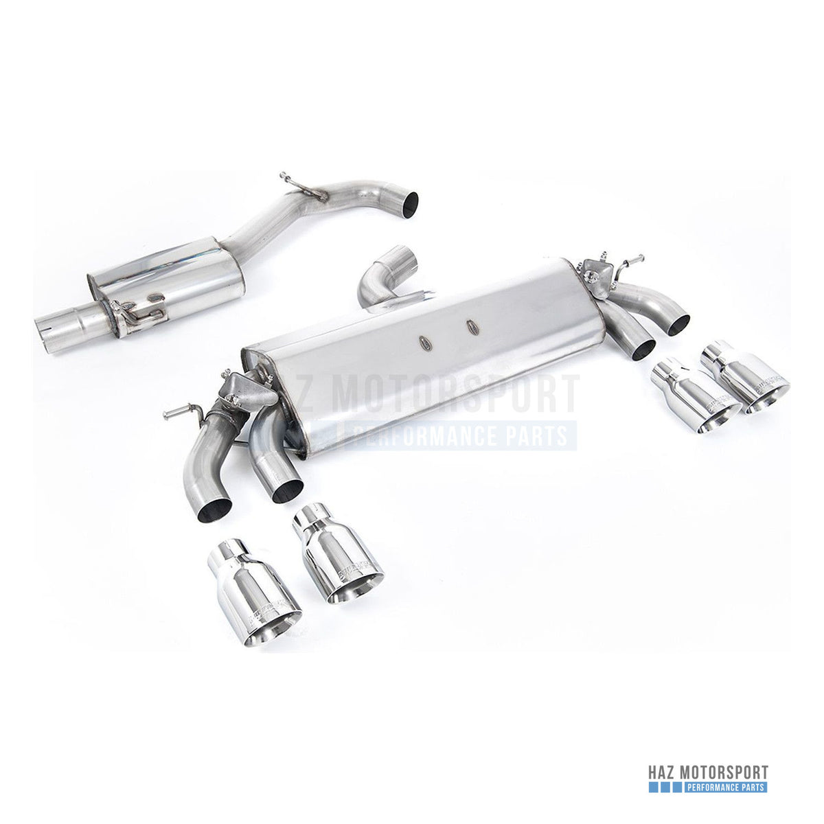 Milltek Sport Resonated (Quieter) Cat Back Exhaust – VW Golf R Mk7.5 2.0 TSI 310PS (2017–2021) – photo 1